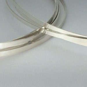 12 inch flat wire, sizing stock wire, silver wire, sterling silver 3mm x 1mm flat rectangle wire stock, dead soft wire image 5