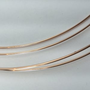 14kt Rose Gold Filled Round Wire, HALF HARD,  1/4 troy ozt, pink gold wire, jewelry making wire