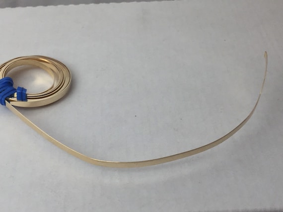14kt Gold Filled Bezel Wire for Jewelry Making, Stone Setting Flat Wire,  Single Clad Wire 