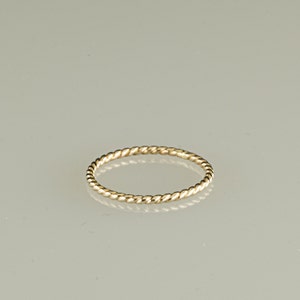 14kt gold filled twist ring, 16g thick perfect wedding band, rose gold wedding band, engagement ring