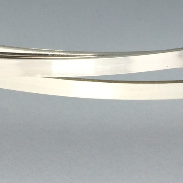 1 ft - sterling silver 2mm x 1mm flat rectangle wire stock, great for wide band rings, dead soft wire