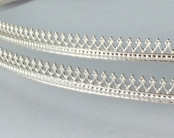 6 inches-Bezel wire, gallery wire, argentium sterling silver, 925, non tarnish, for setting cabs, rings