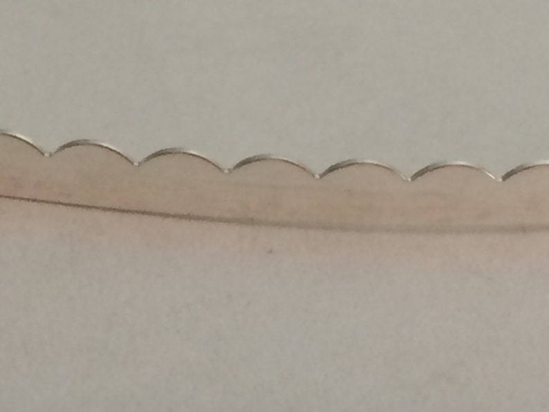 1 FT .999 Fine Silver 1/8 Scalloped Strip 28-Ga Dead-Soft image 2