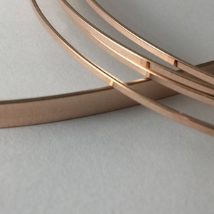 14kt ROSE gold fill flat stock, flat wire, rose gold rectangle wire, sizing stock, wire supplies, by the foot