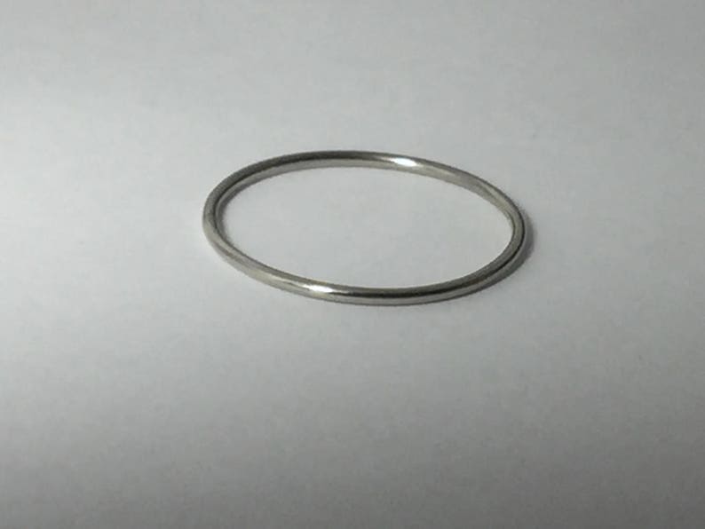 Platinum band, platinum ring, skinny band, thin platinum ring, 950 platinum, halo ring, special pricing limited time image 3