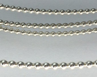 2 ft, Commercial supplies, full bead wire, 1.88mm, sterling silver, for jewelry making, version 1