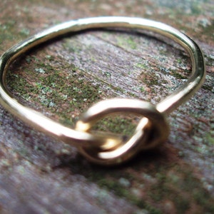 Love knot ring, Lovers knot ring, celtic knot ring, 16g, sturdy, strong, 14k, gold, filled, knot ring, 16g, SALE image 3