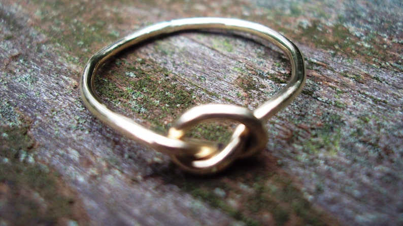 Love knot ring, Lovers knot ring, celtic knot ring, 16g, sturdy, strong, 14k, gold, filled, knot ring, 16g, SALE image 3