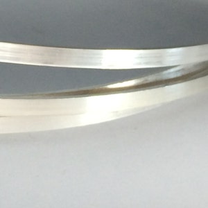 12 inch flat wire, sizing stock wire, silver wire, sterling silver 3mm x 1mm flat rectangle wire stock, dead soft wire image 4