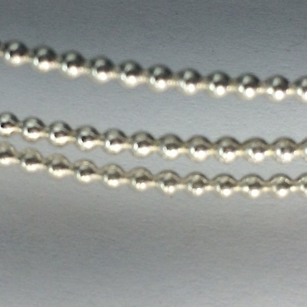 2 ft, Commercial supplies, full bead wire, 1.1mm, sterling silver, for jewelry making, version 2