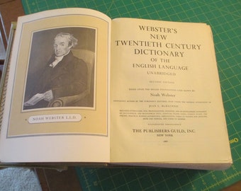 WEBSTER'S New Twentieth Century DICTIONARY, UNABRIDGED 1967, Second Addition