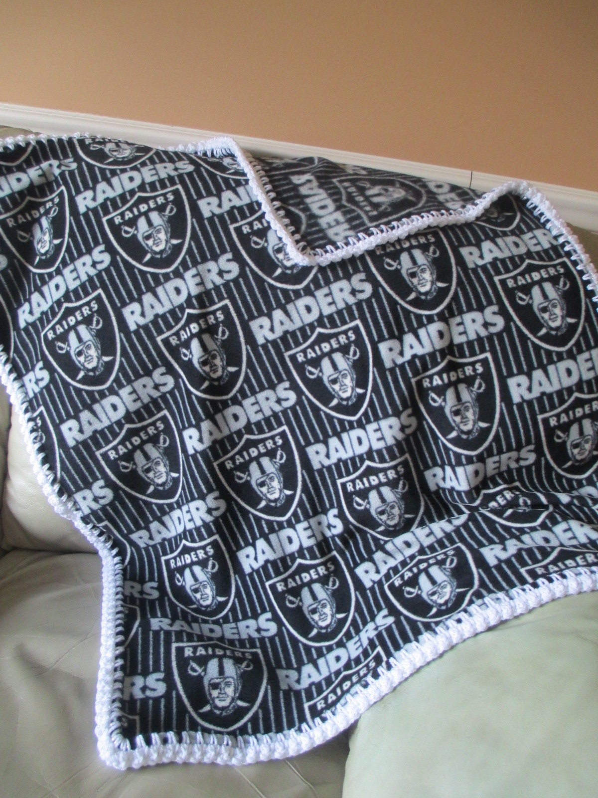 NFL Faith & Family Las Vegas Raiders Personalized 60x80 Plush Fleece Blanket