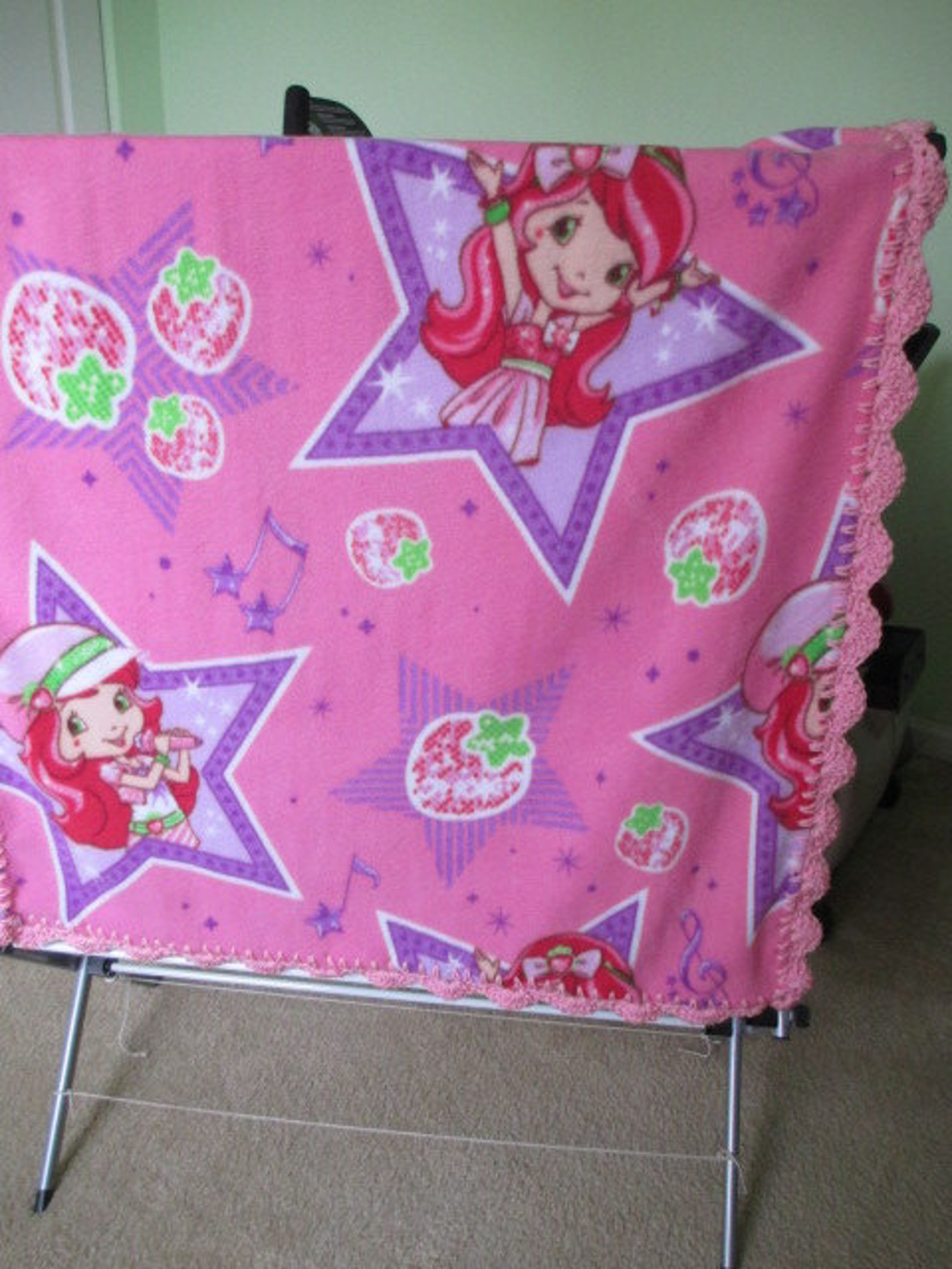 STRAWBERRY SHORTCAKE Baby BLANKET Singing Rock Star Fleece & Etsy