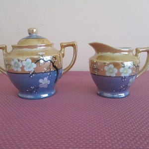 Lusterware Sugar Bowl Creamer Japan - Etsy
