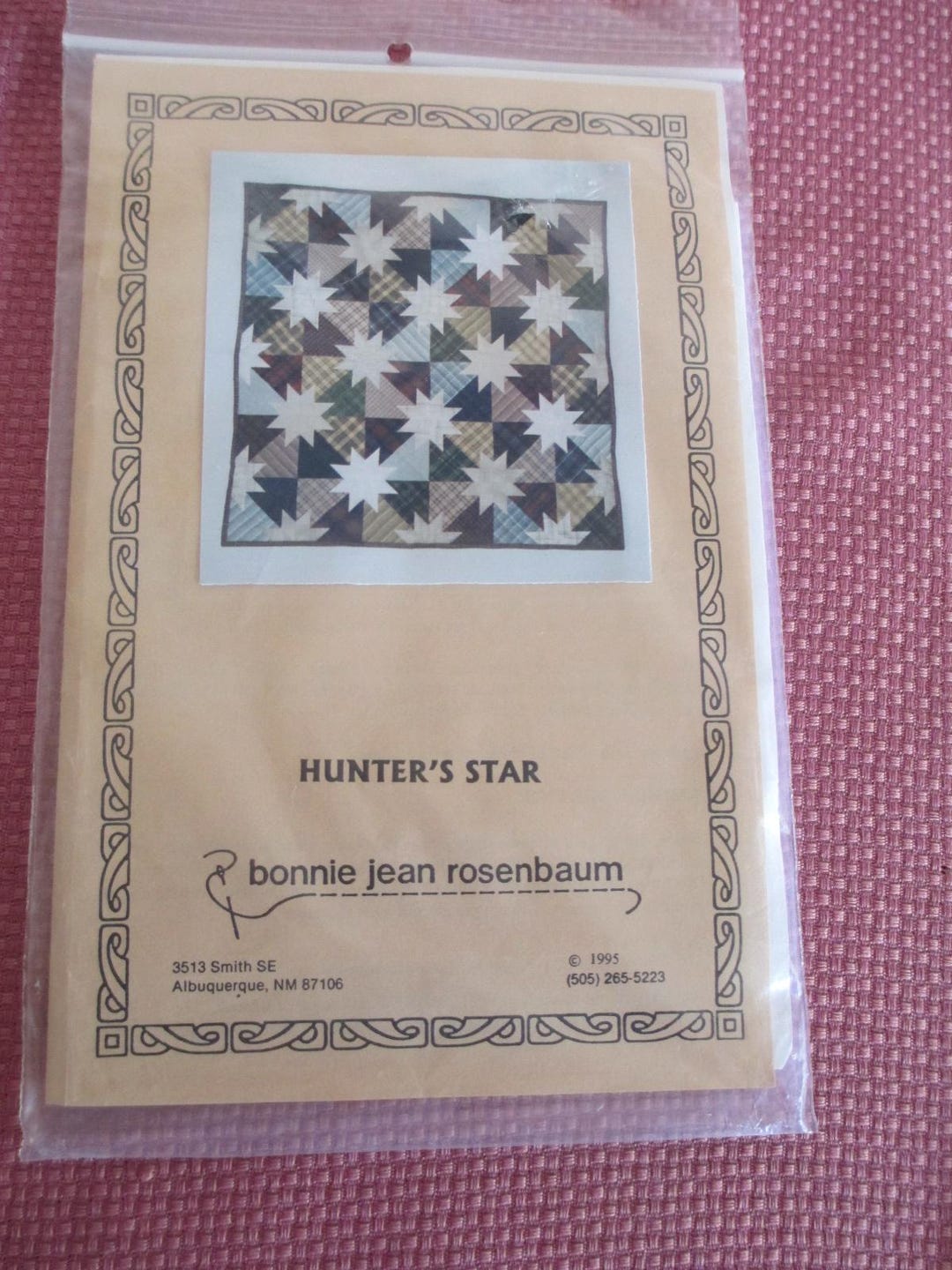 Hunter's Star Quilt Pattern, Bonnie Jean Rosenbaum, 1995, Finished Size ...