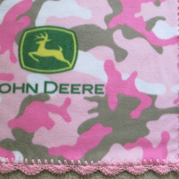 John Deere Girl Baby Blanket Etsy