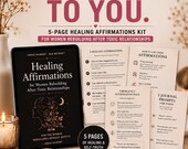Healing Affirmations Kit for Women | Narcissistic Abuse & Toxic Relationship Recovery Printable | Gaslighting Healing PDF | Instant Download