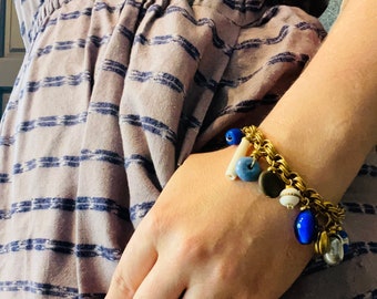 Modern Charm Bracelet Blue