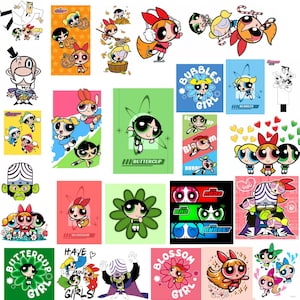 Powerpuff Girls, Powerpuff Girls, Cartoon, Blasen PNG, Mädchen Geschenk, Super Girls, Superheld Png, Blüte, Butterblume Png Aufkleber 2
