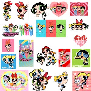 Powerpuff Girls PNG, Powerpuff Girls, Cartoon, Blasen PNG, Mädchen Geschenk, Super Girls, Superheld Png, Ppg Png, Blüte, Butterblume Png Aufkleber