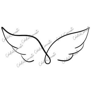 Wings of Grace - Inspirational Angel Print - Instant Downloads in SVG, PNG, PDF, and jpg Formats - Digital Download