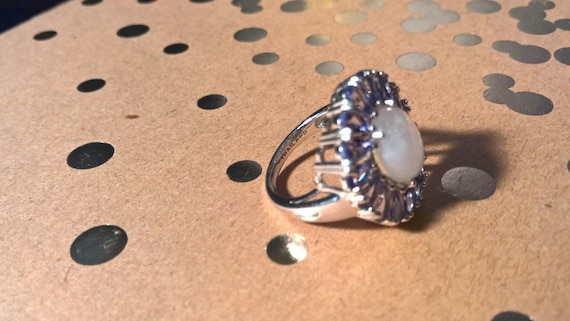 Eye-catching sterling silver statement ring with … - image 5