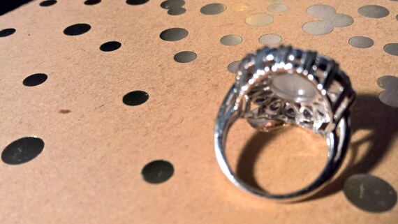 Eye-catching sterling silver statement ring with … - image 4