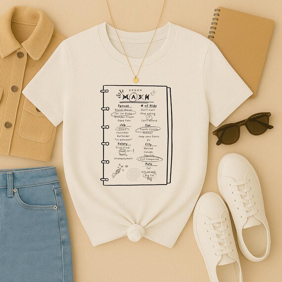 MASH T-Shirt – Nostalgic 90s Game Tee, Funny Retro Throwback Shirt, Childhood Slumber Party Graphic, Y2K Girlcore Aesthetic Top