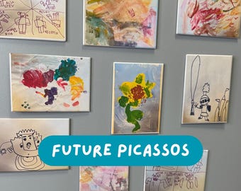 Custom Fridge Magnets from Kids Artwork – Personalized Art Keepsake, Turn Child’s Drawing into Magnet Gift for Parents & Grandparents