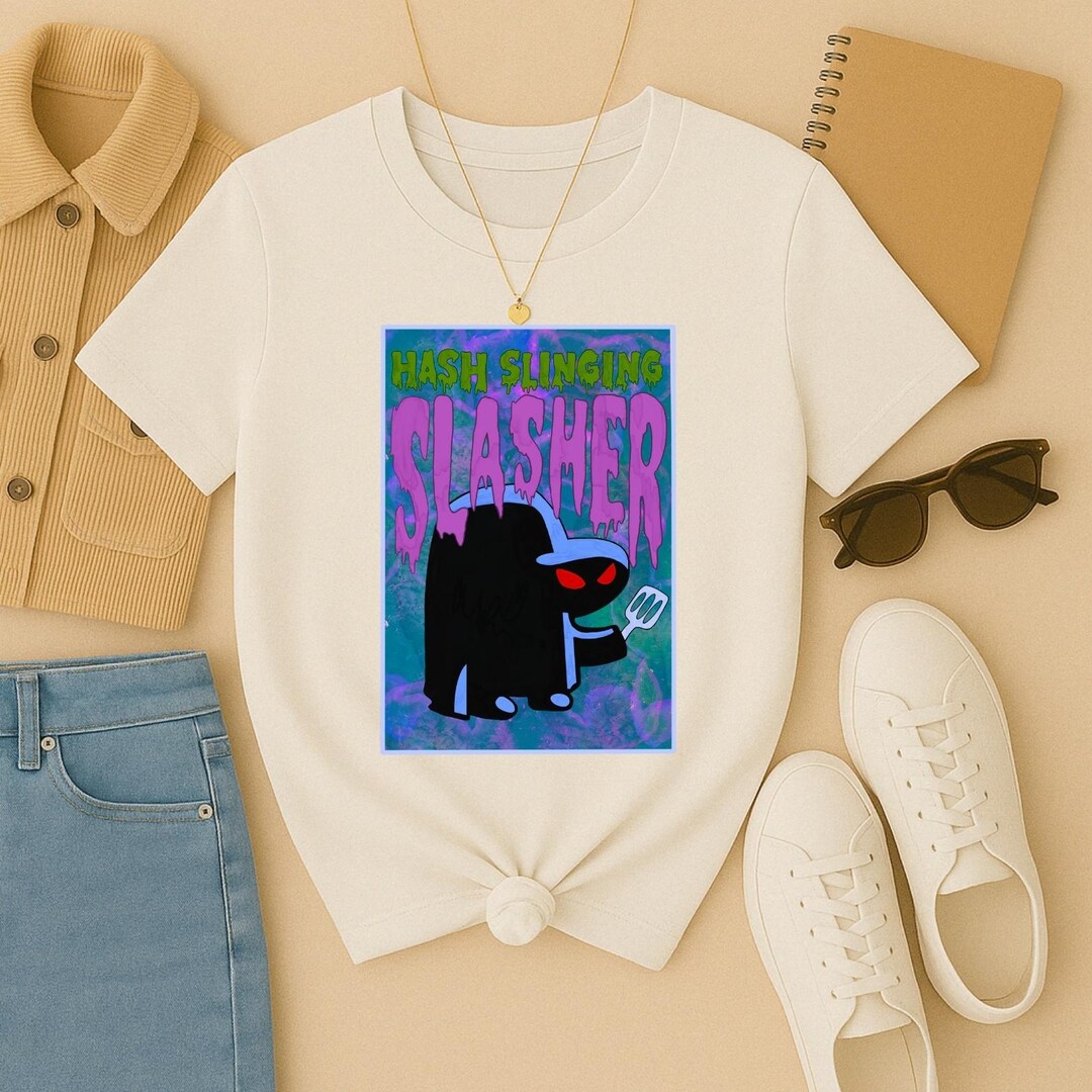 Hash Slinging Slasher Shirt – Creepy Funny Cartoon Tee, Horrorcore Meme ...