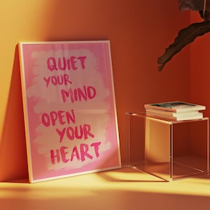 Retro muurkunst, quote art print, zen quote print, trendy muurkunst, boeddhisme art print, decor slaapzaal, esthetische muurkunst, digitale print