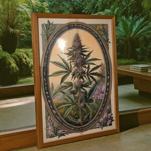 Vintage Apothecary Botanical Print – Art Nouveau Herbal Wall Art, 310gsm Luxury Paper V1 image 6