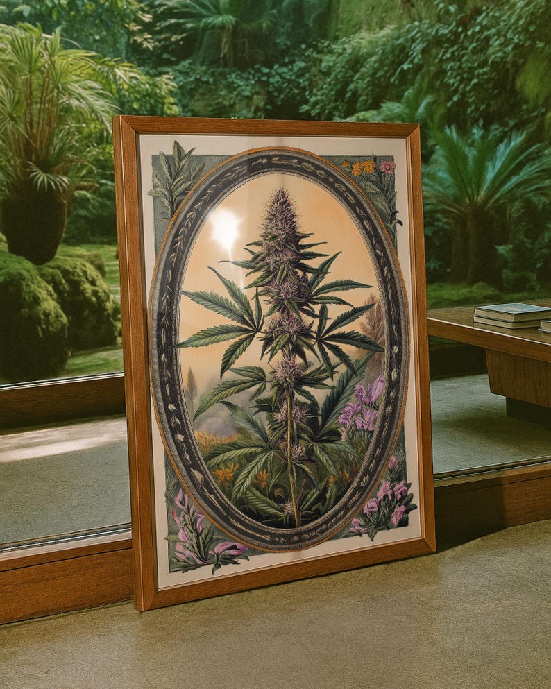Vintage Apothecary Botanical Print – Art Nouveau Herbal Wall Art, 310gsm Luxury Paper V1 image 6