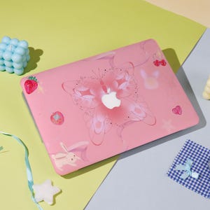 Strawberry Butterfly MacBook Case – Fits Macbook Air 11/13/15 Macbook Pro 13/14/15/16 Macbook 12&#39; A2338, A2681, A2337 Aesthetic Laptop Cover