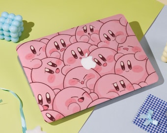 Pink Kirby MacBook Case – Fits Macbook Air 11/13/15 Macbook Pro 13/14/15/16 Macbook 12&#39; A2338, A2681, A2337 Aesthetic Laptop Cover