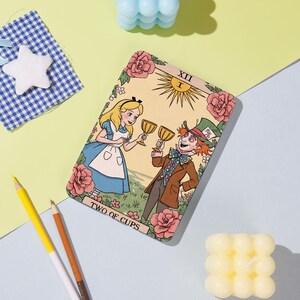 Alice Tea Party Personalized Kindle Case – Fits Kindle paperwhite 12th 2024 7&#39;&#39; case,Colorsoft Cover,Paperwhite Cover,Gift For Girl