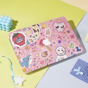 Playful Cartoon Assortment MacBook Case– Fits Macbook Air 11/13/15 Pro 13/14/15/16 Macbook 12' A2338, A2681, A2337 Aesthetic Laptop Cover
