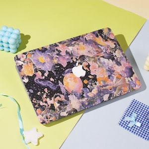 Starry Flower MacBook Case – Fits Macbook Air 11/13/15 Macbook Pro 13/14/15/16 Macbook 12&#39; A2338, A2681, A2337 Aesthetic Laptop Cover