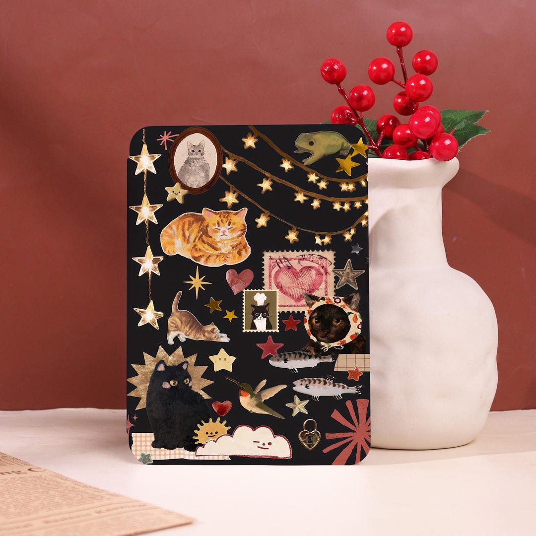 Starry Cat Collage Detachable Magnetic Kindle Case – Fits Paperwhite ...