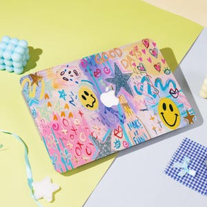 Vibrant Fun Design MacBook Case – Fits Macbook Air 11/13/15 Macbook Pro 13/14/15/16 Macbook 12&#39; A2338, A2681, A2337 Aesthetic Laptop Cover