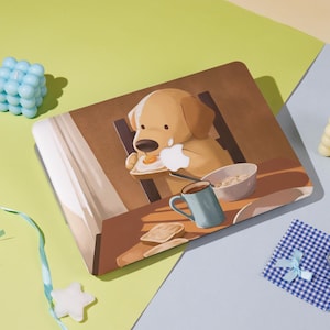 Breakfast Dog Cuteness MacBook Case – Fits Macbook Air 11/13/15 Pro 13/14/15/16 Macbook 12&#39; A2338, A2681, A2337 Aesthetic Laptop Cover