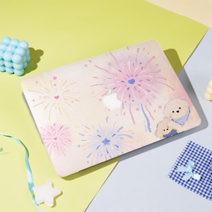 Fireworks Puppy MacBook Case – Fits Macbook Air 11/13/15 Macbook Pro 13/14/15/16 Macbook 12&#39; A2338, A2681, A2337 Aesthetic Laptop Cover