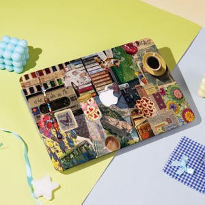 Retro Collage Art MacBook Case – Fits Macbook Air 11/13/15 Macbook Pro 13/14/15/16 Macbook 12&#39; A2338, A2681, A2337 Aesthetic Laptop Cover