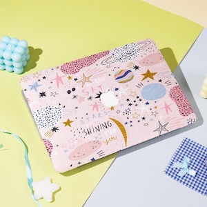 Pink Galaxy MacBook Case – Fits Macbook Air 11/13/15 Macbook Pro 13/14/15/16 Macbook 12&#39; A2338, A2681, A2337 Aesthetic Laptop Cover