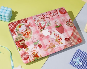 Sweet Strawberry Theme MacBook Case – Fits Macbook Air 11/13/15 Pro 13/14/15/16 Macbook 12' A2338, A2681, A2337 Aesthetic Laptop Cover