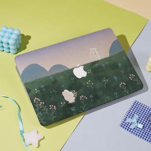 Bunny Meadow MacBook Case – Fits Macbook Air 11/13/15 Macbook Pro 13/14/15/16 Macbook 12&#39; A2338, A2681, A2337 Aesthetic Laptop Cover