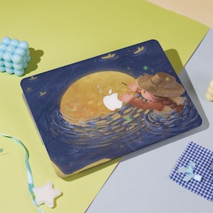 Moon Encounter MacBook Case – Fits Macbook Air 11/13/15 Macbook Pro 13/14/15/16 Macbook 12&#39; A2338, A2681, A2337 Aesthetic Laptop Cover