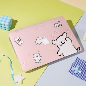 Cute Pet Party MacBook Case – Fits Macbook Air 11/13/15 Macbook Pro 13/14/15/16 Macbook 12&#39; A2338, A2681, A2337 Aesthetic Laptop Cover