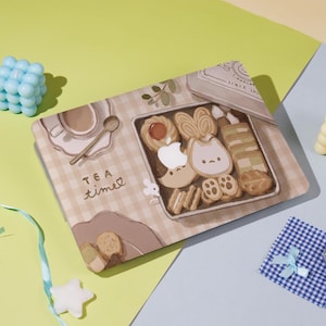 Cookie Tea Time MacBook Case – Fits Macbook Air 11/13/15 Macbook Pro 13/14/15/16 Macbook 12&#39; A2338, A2681, A2337 Aesthetic Laptop Cover