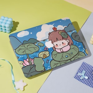 Cute Girl&#39;s Lakeside MacBook Case – Fits Macbook Air 11/13/15 Macbook Pro 13/14/15/16 Macbook 12&#39; A2338, A2681, A2337 Aesthetic Laptop Cover